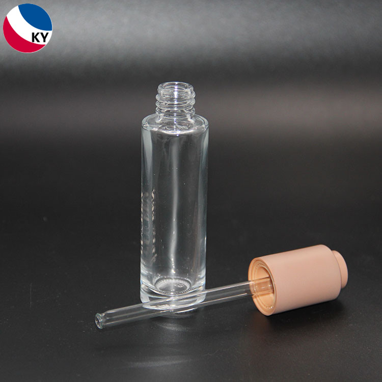30ml 1oz Glass Dropper Round Essential Oil Bottle Flat Shoulder Colorful Glass Dropper Bottle container