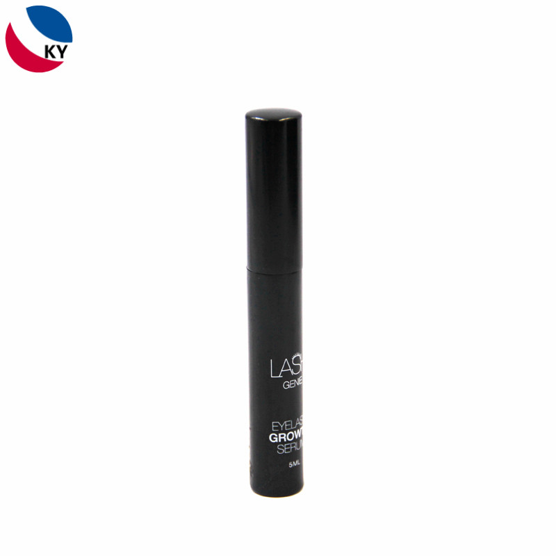 5ml Aluminium Shiny Black Round Cosmetic Eyeliner Packaging Eyeliner Tube Eyelash Tube