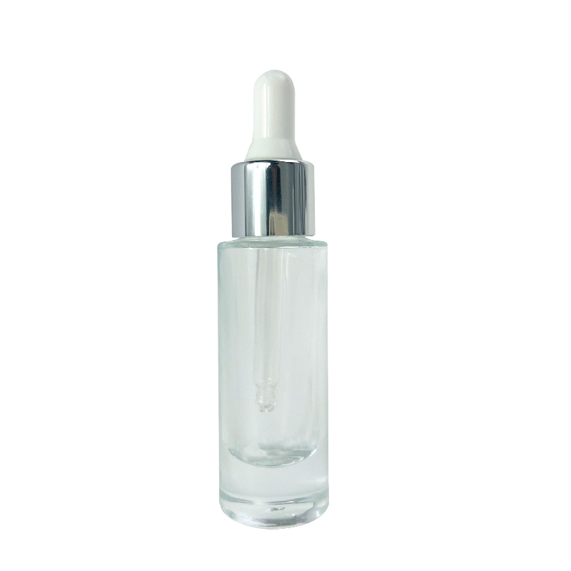 Thick Bottom 15ml Cylinder Round Thick Bottom Glass Dropper Bottle Cosmetic Serum Essential Oil Glass Bottle