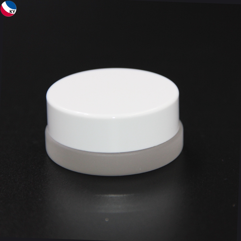 5g Thick Bottom Mini Round Frosted Glass Jar with White Plastic Cap Blush Case Eyeliner Container