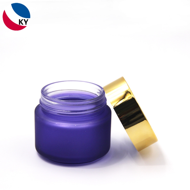 3oz 4oz 100g Body Scrub Jars Matte Purple Custom Color 50g 100g Face Cream Frosted Glass Jar Glass Jar with Lid