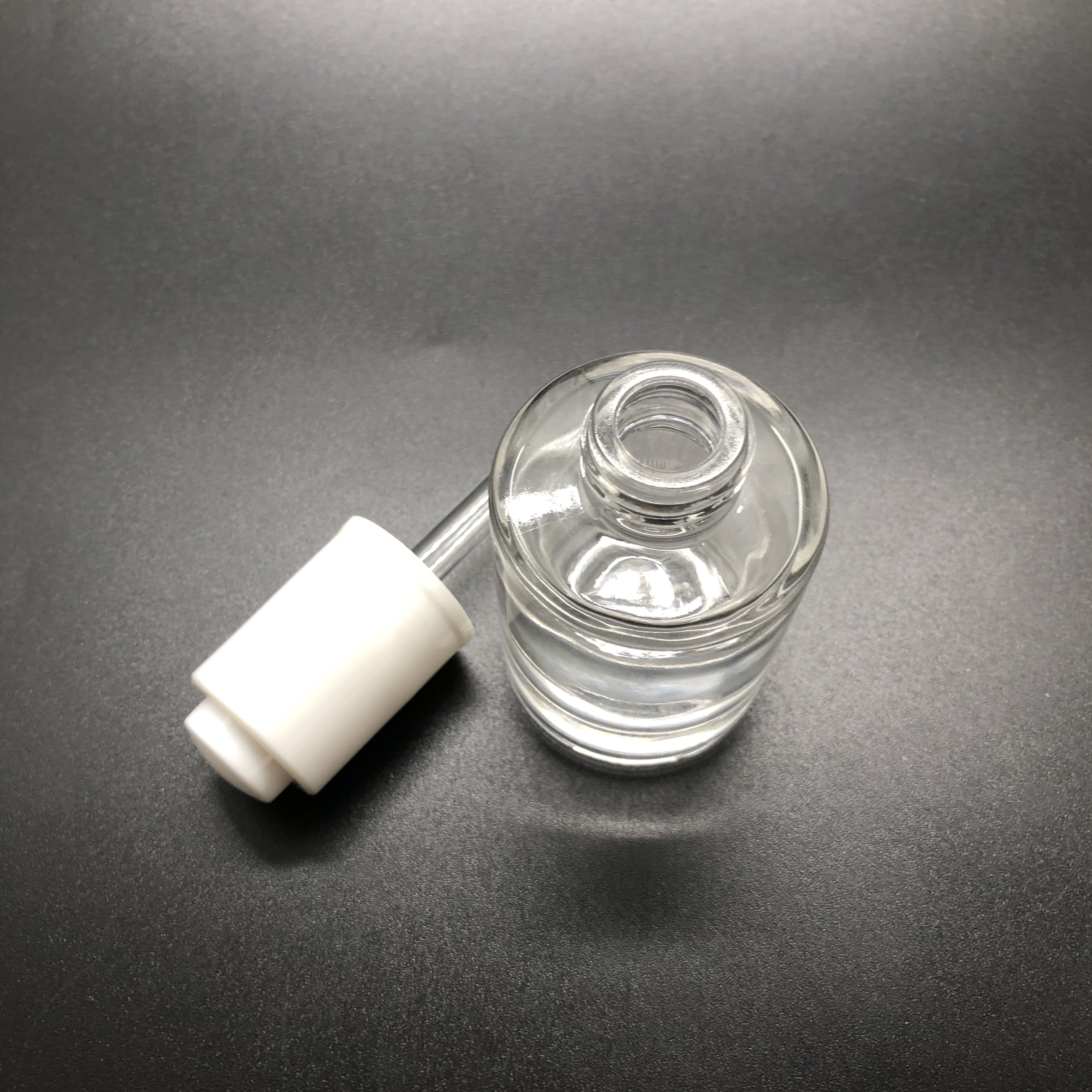 30ml 1oz Glass Dropper Round Essential Oil Bottle Cosmetics Containers Face Oil Bottle Push Button Dropper