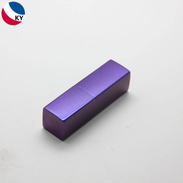 3.5g Red Blue Custom Color Square Metal Aluminium Lipstick Tube Container Lip Balm Tube with Magnet