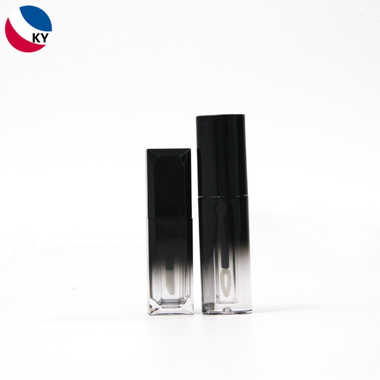 Wholesale Empty Unique Cap Golden Cosmetic Lipgloss Container Lip Gloss Tubes with Brush