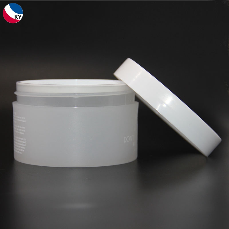 200g PP Thick Wall Plastic Jar Body Scrub Plastic Cream Jar Frosted Round Empty Container