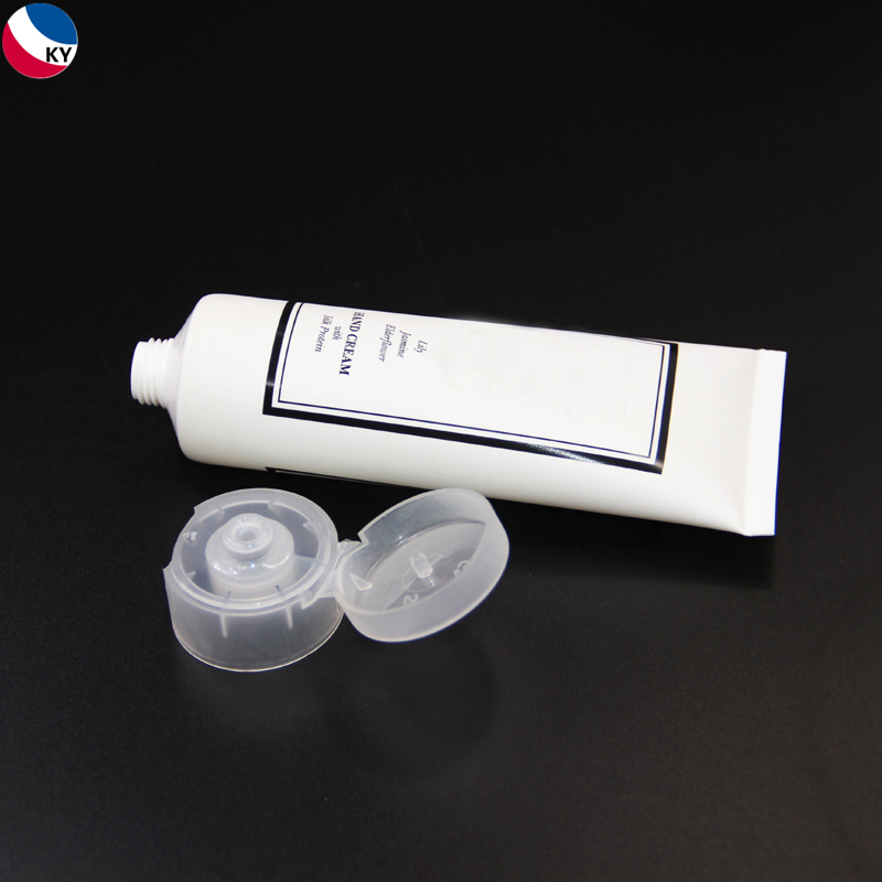 2oz White Custom Color Face Cream Skincare Cosmetic Soft Tube Plastic Tube Container with Clear Flip Cap