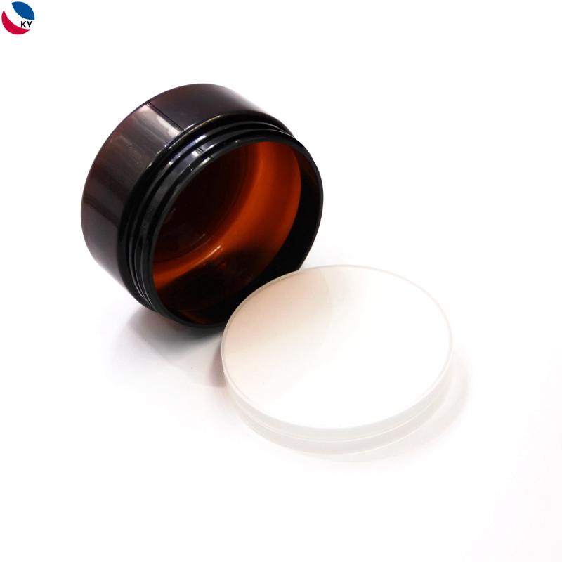 200g PET Face Cream Amber Custom Color Plastic Pump Bottle Plastic Face Mask Jar Clear Cap For Cosmetic Container