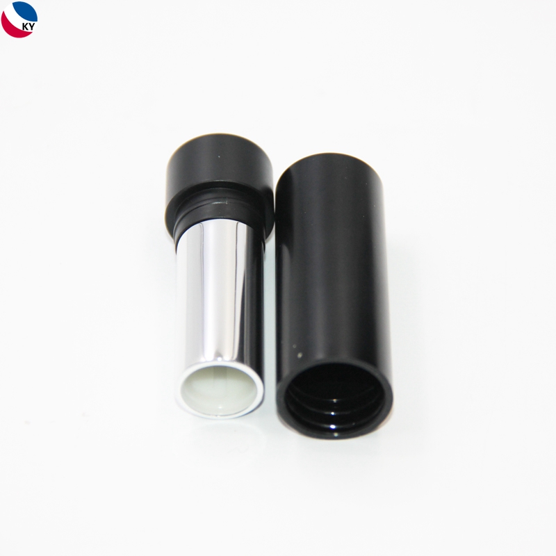 5g Empty Black Colored Plastic Round Lip Balm Container for Lipstick Tube