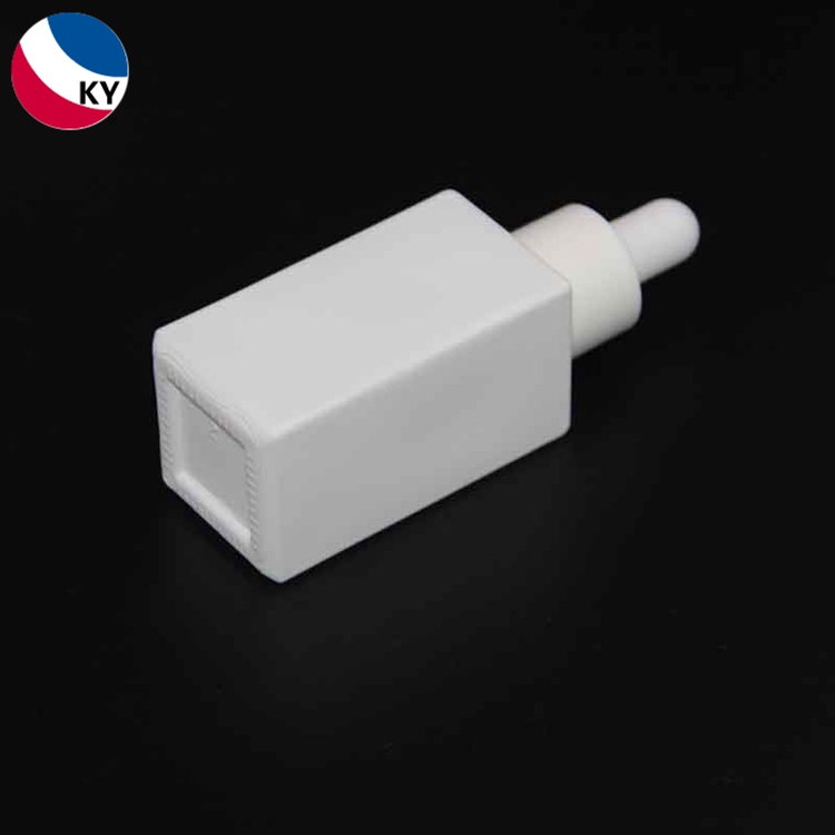 1oz 30ml Frosted Matte White Square Glass Bottle Cosmetic Packaging for Facial Oil
